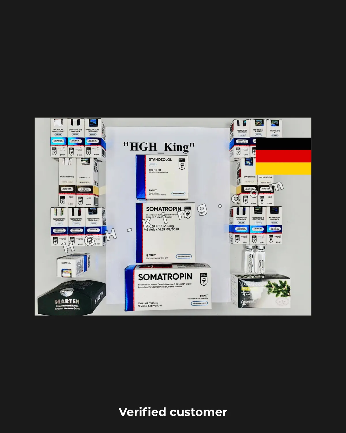 Feedback and review by customer from Germany , Hilma biocare and marten hgh